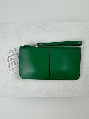 Befen Green Wristlet Wallet Clutch NWT Zip Around Phone Wallet Card Holder
